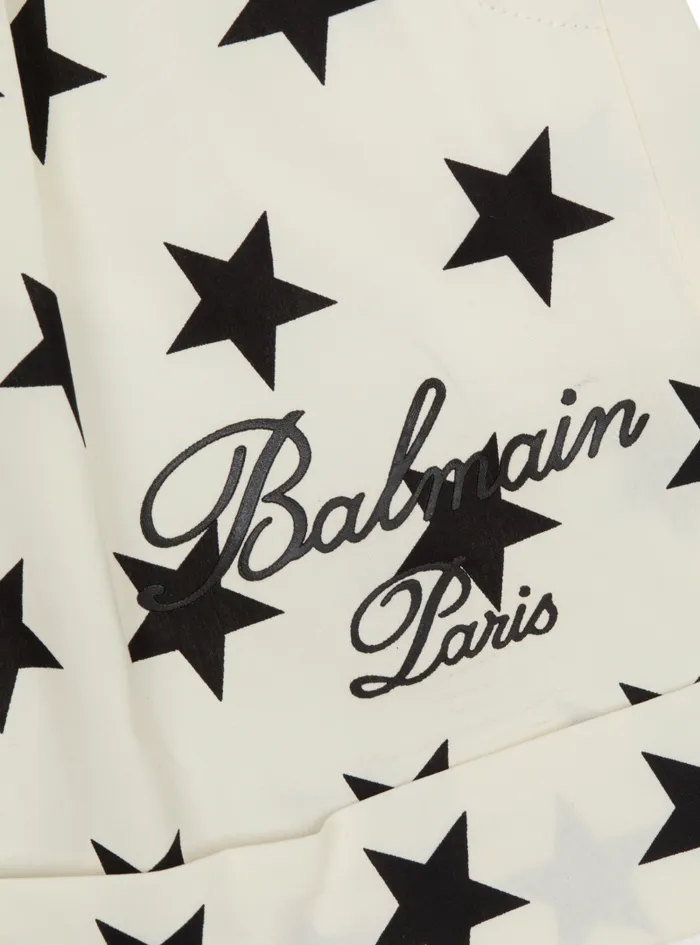 Balmain Girls 410 Years Kids Signature Stars Shorts White