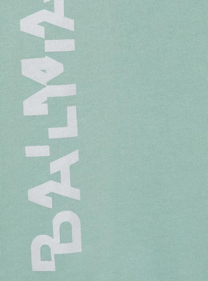 Balmain Girls 410 Years Kids Sweatshirt With Glittery Logo Green