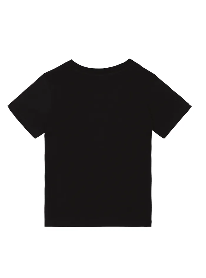 Balmain Girls 410 Years Kids Tshirt With Logo Black