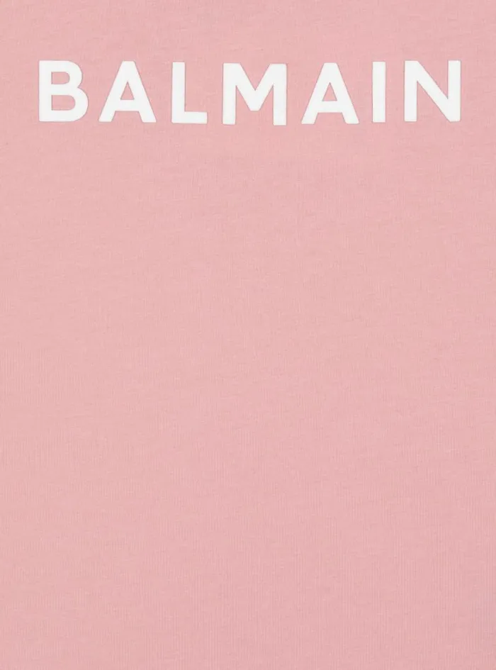 Balmain Girls 410 Years Kids Tshirt With Logo Purple