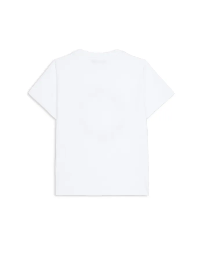 Balmain Girls 410 Years Kids Tshirt With Logo White