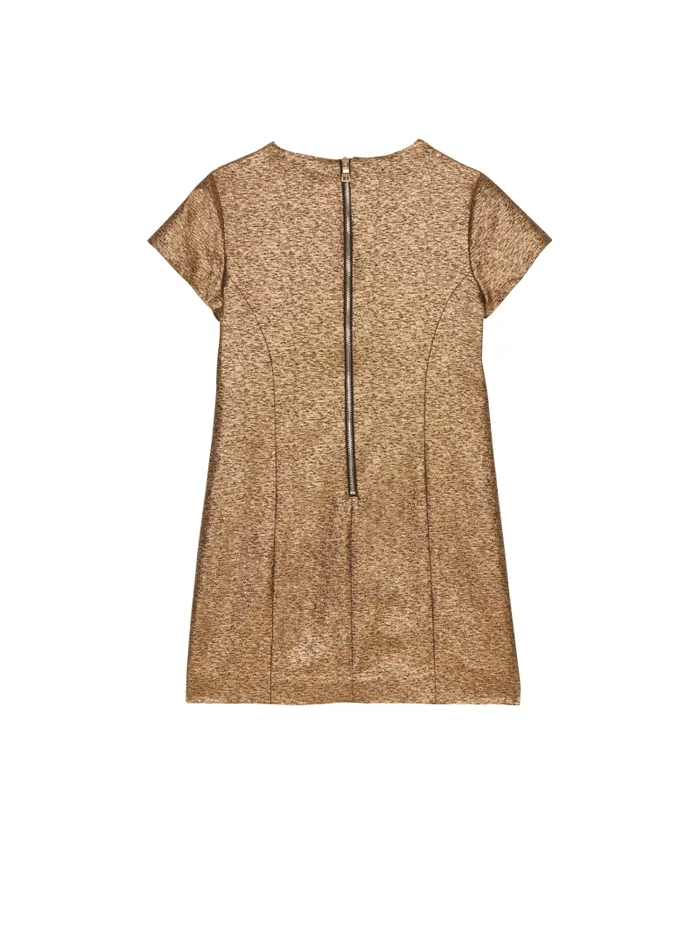 Balmain Girls 410 Years Kids Woven Lurex Dress Gold