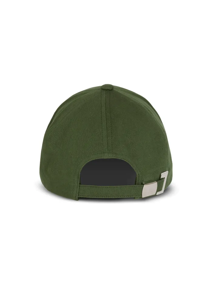Balmain Hats And Caps Men Cotton Cap With Paris Embroidery Khaki
