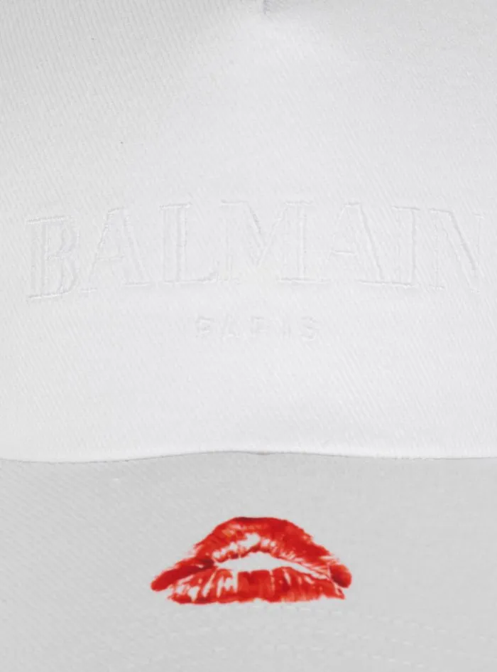 Balmain Hats And Caps Men Cotton Kiss Cap White