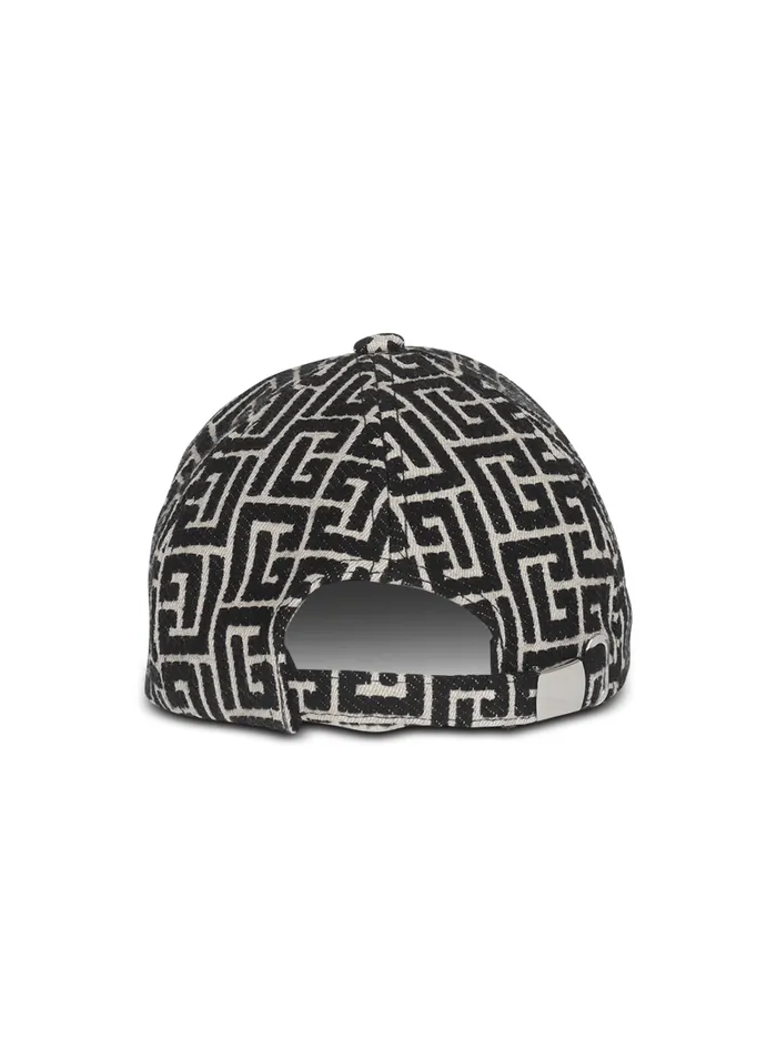 Balmain Hats And Caps Men Monogrammed Jacquard Cap Black