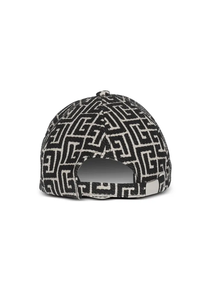 Balmain Hats And Caps Women Monogrammed Jacquard Cap Black
