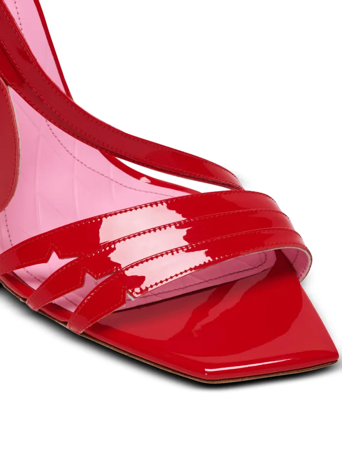 Balmain High Heels and Pumps Women Heeled Eden Sandals In Patent Leather Red