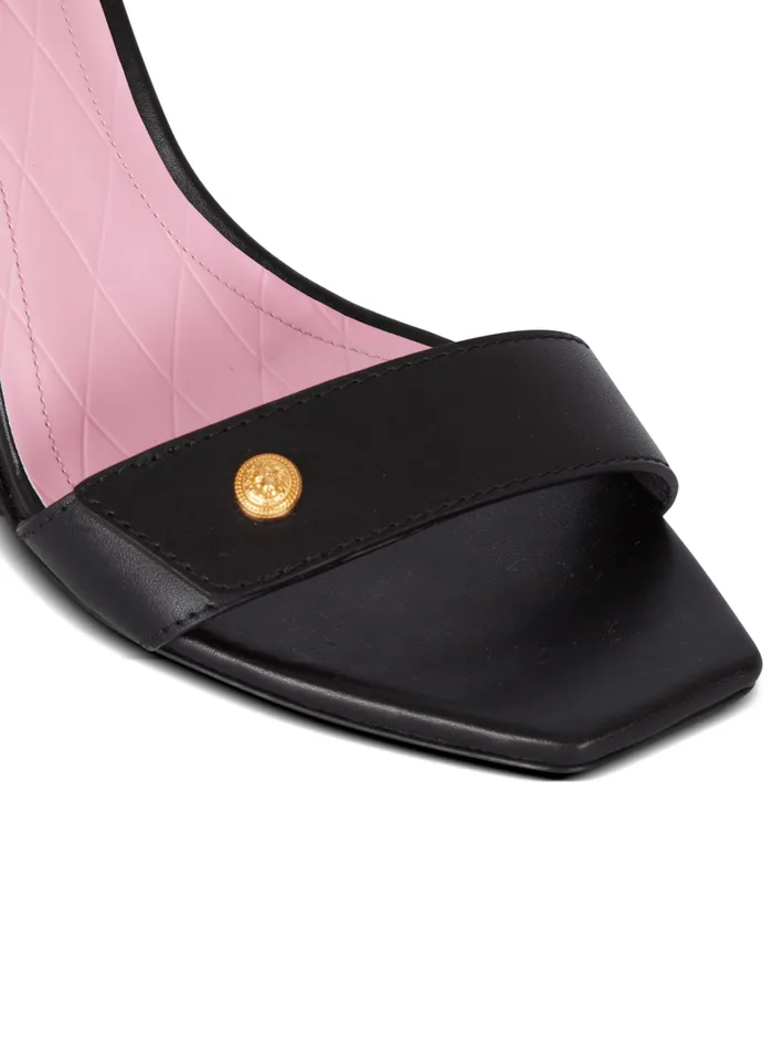 Balmain High Heels and Pumps Women Heeled Eva Sandals In Calfskin Black