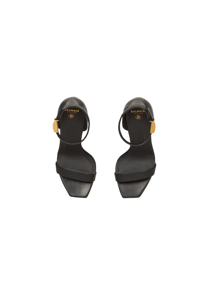 Balmain High Heels and Pumps Women Leather Uma Sandals Black