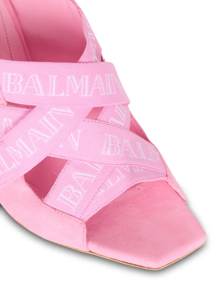 Balmain High Heels and Pumps Women Ruby Mules With Vintage Straps Pink