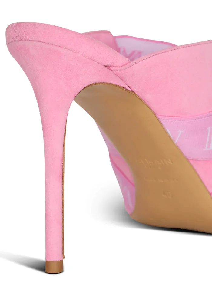 Balmain High Heels and Pumps Women Ruby Mules With Vintage Straps Pink