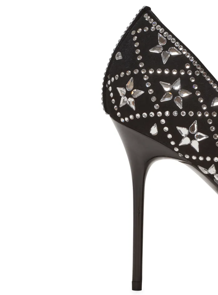 Balmain High Heels and Pumps Women Ruby Suede And Crystal Pumps Black