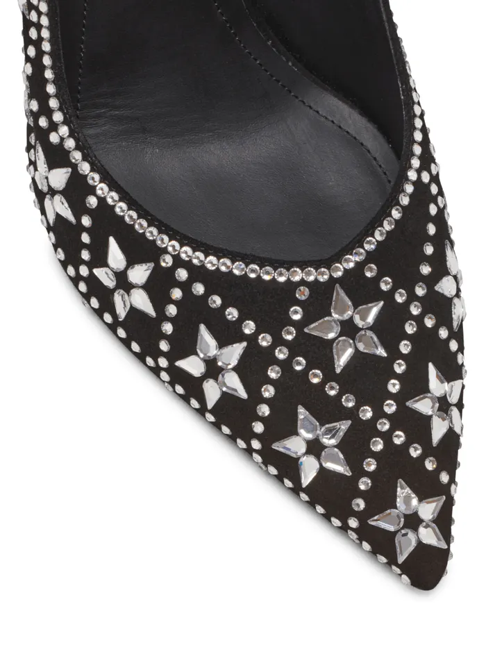 Balmain High Heels and Pumps Women Ruby Suede And Crystal Pumps Black