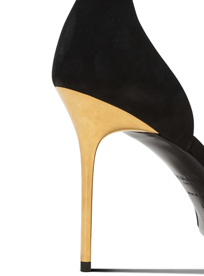 Balmain High Heels and Pumps Women Uma Suede And Chain Sandals Black