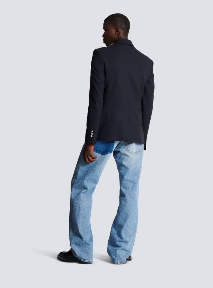 Balmain Jackets And Blazers Men 2button Wool Jacket Navy