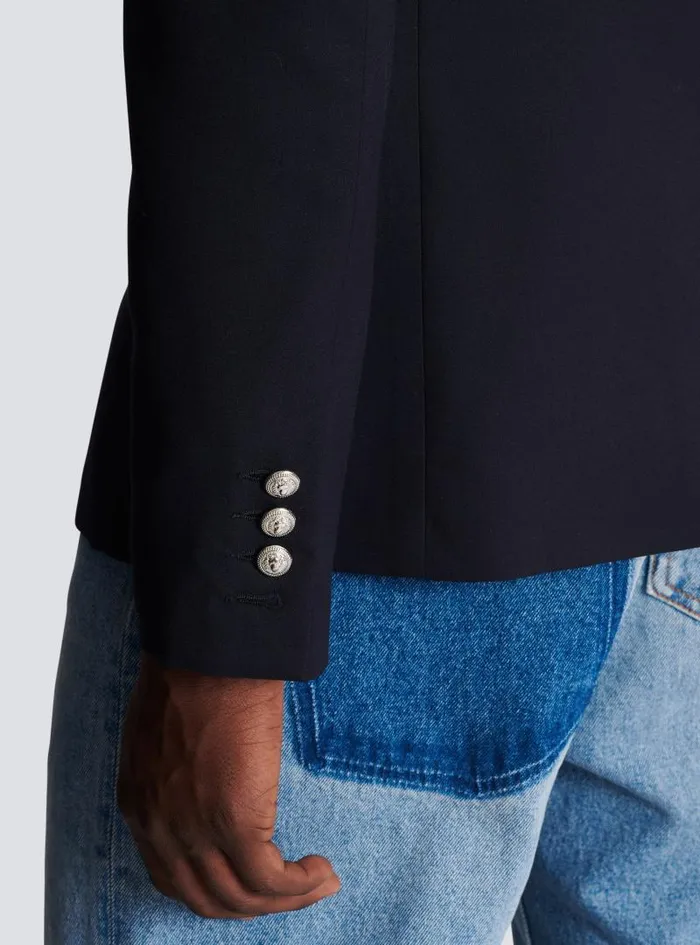 Balmain Jackets And Blazers Men 2button Wool Jacket Navy