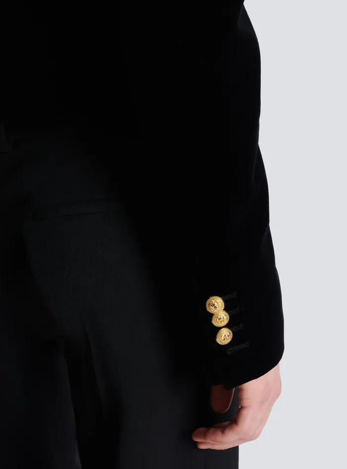 Balmain Jackets And Blazers Men Brandenburg Jacket With Embroidery Gold