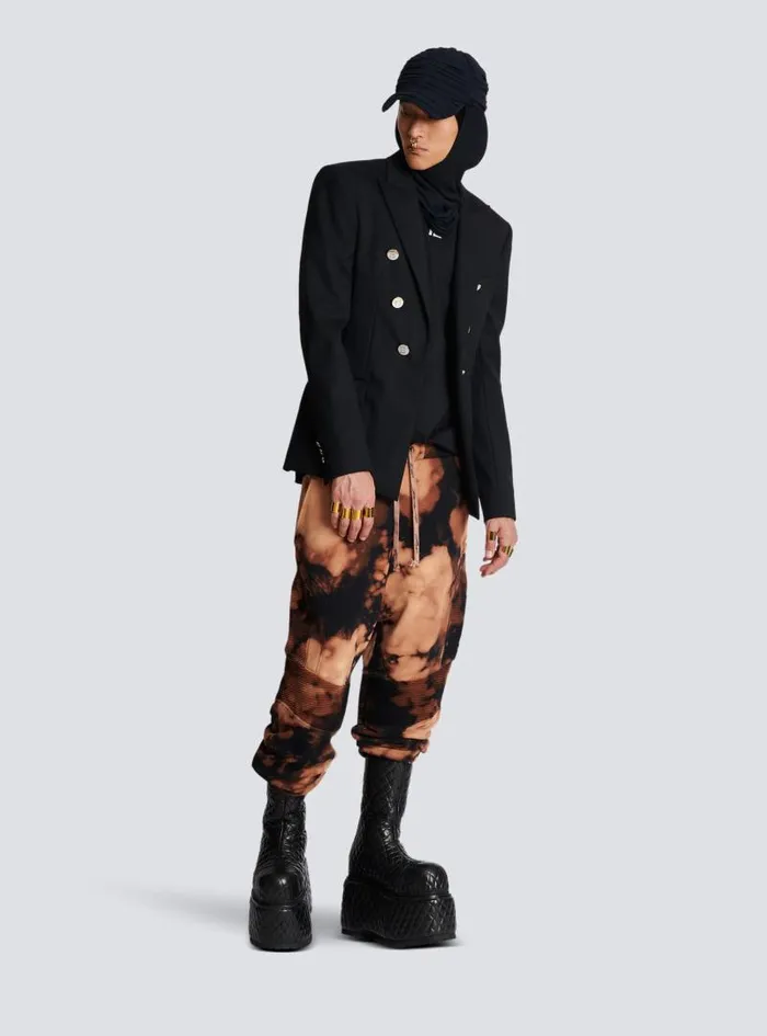 Balmain Jackets And Blazers Men Doublebreasted Wool Blazer Black