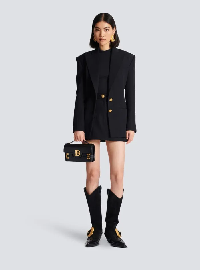 Balmain Jackets And Blazers Women 2button Cinchedwaist Jacket Black