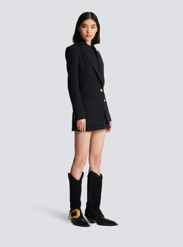 Balmain Jackets And Blazers Women 2button Cinchedwaist Jacket Black