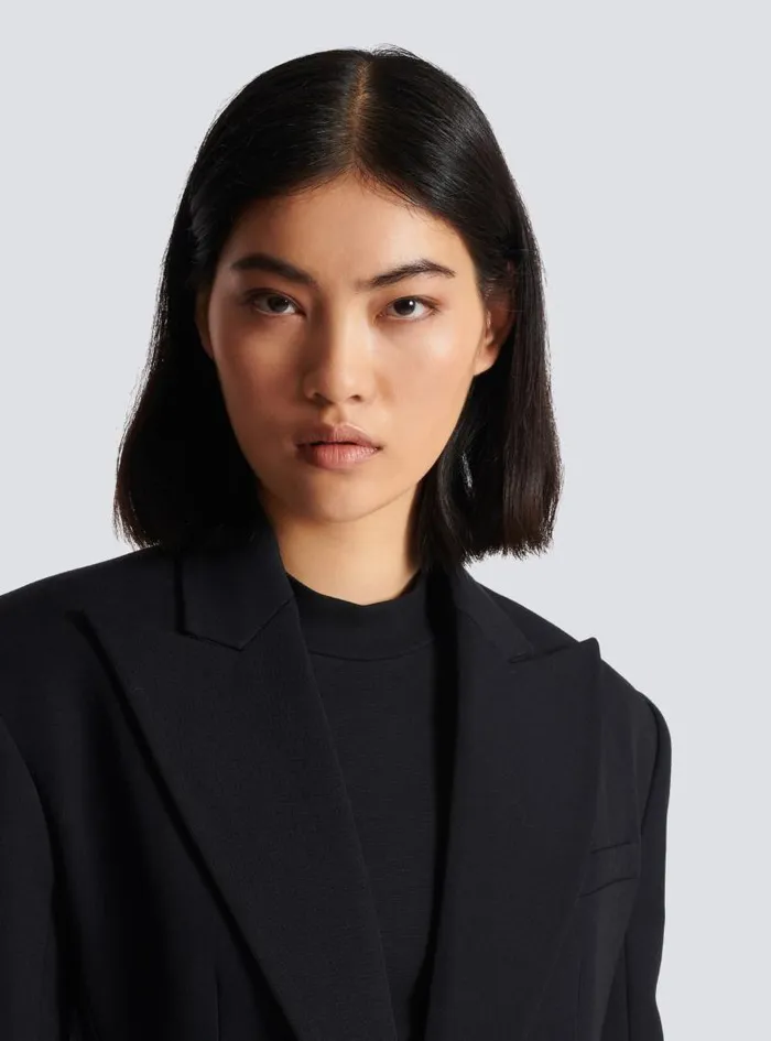 Balmain Jackets And Blazers Women 2button Cinchedwaist Jacket Black