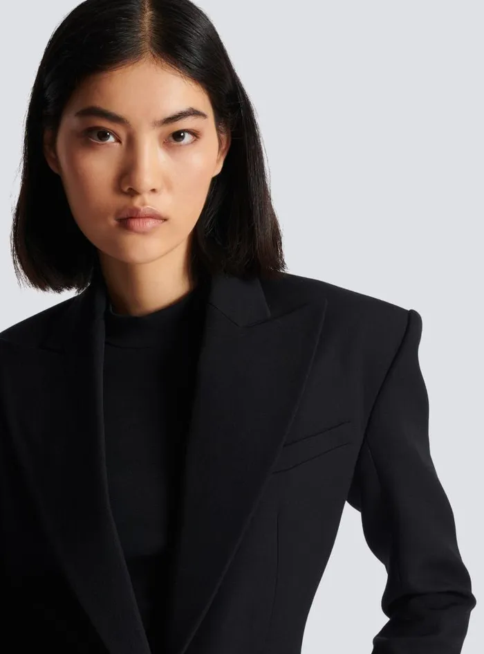 Balmain Jackets And Blazers Women 2button Cinchedwaist Jacket Black