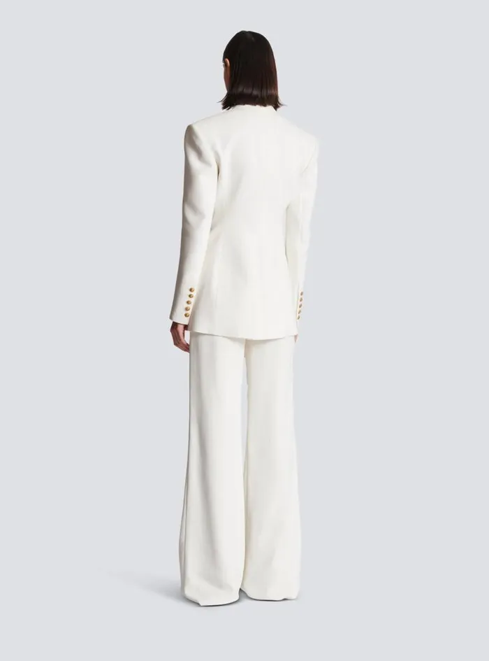 Balmain Jackets And Blazers Women 2button Crepe Jacket White
