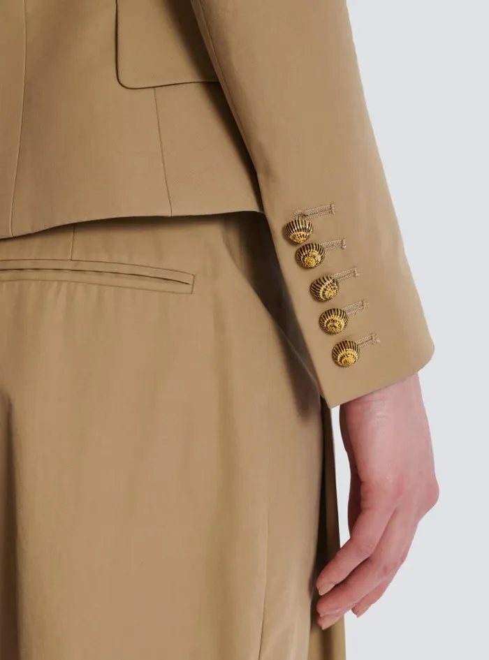 Balmain Jackets And Blazers Women 6button Cotton Jacket Beige