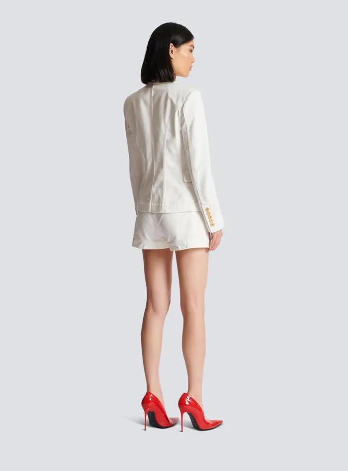 Balmain Jackets And Blazers Women 6button Denim Jacket White