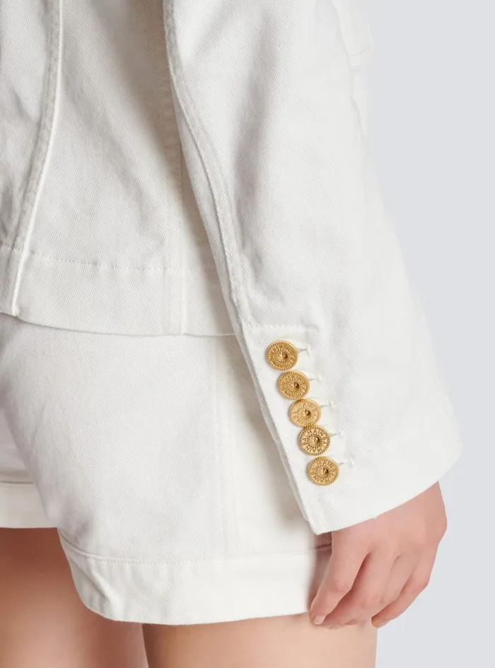 Balmain Jackets And Blazers Women 6button Denim Jacket White