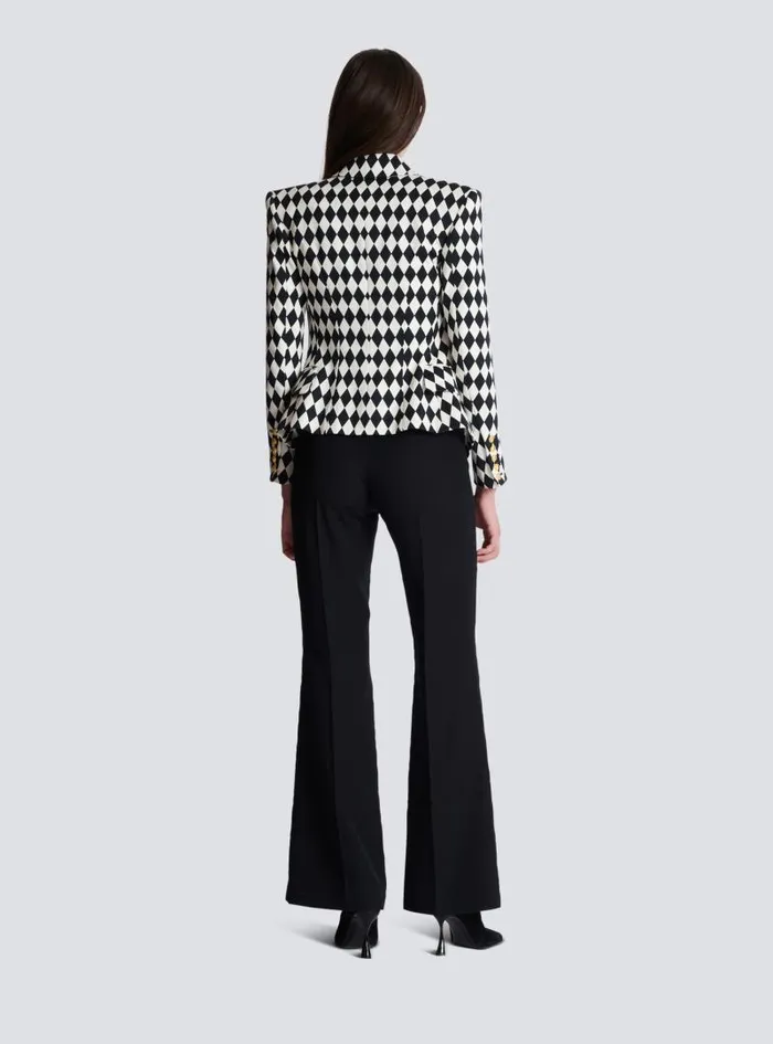 Balmain Jackets And Blazers Women 6button Diamond Crepe Jacket Black