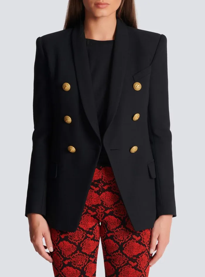 Balmain Jackets And Blazers Women 6button Wool Jacket Black