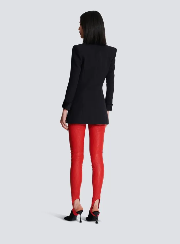 Balmain Jackets And Blazers Women Grain De Poudre 1button Jacket Black
