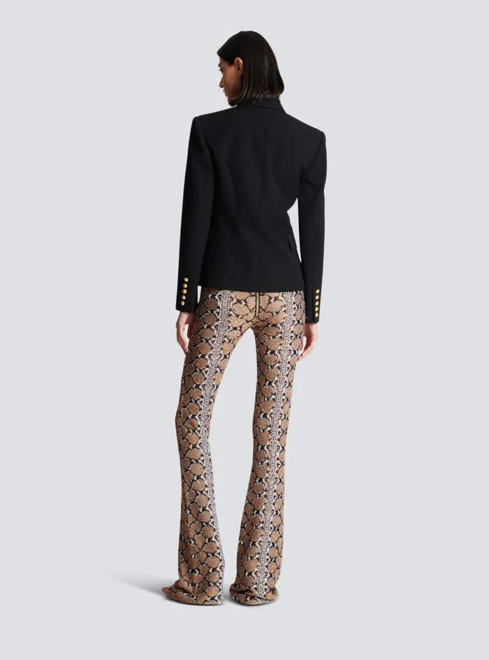 Balmain Jackets And Blazers Women Grain De Poudre 6button Jacket Black