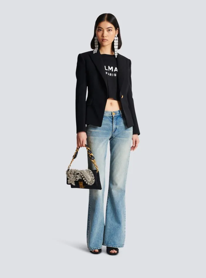 Balmain Jackets And Blazers Women Onebutton Wool Blazer Black