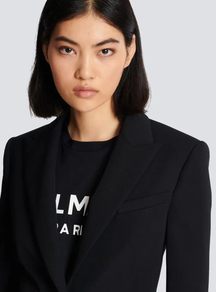 Balmain Jackets And Blazers Women Onebutton Wool Blazer Black
