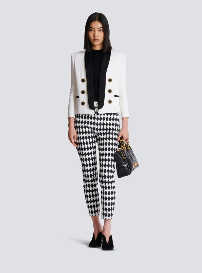 Balmain Jackets And Blazers Women Twotone Edgetoedge Jacket With 6 Buttons White Balmain Jackets And Blazers Women Twotone Edgetoedge Jacket With 6 Buttons White