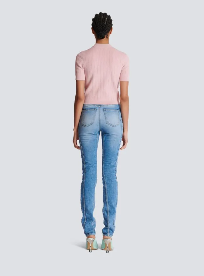 Balmain Knitwear Women 4pocket Knitted Cardigan Pink