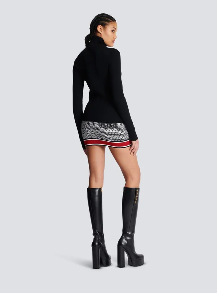Balmain Knitwear Women Fine Knit Turtleneck Black