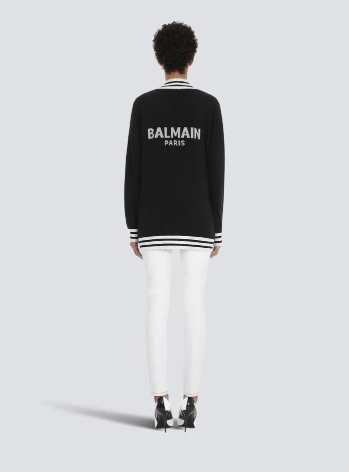 Balmain Knitwear Women Wool And Cashmere Cardigan Black