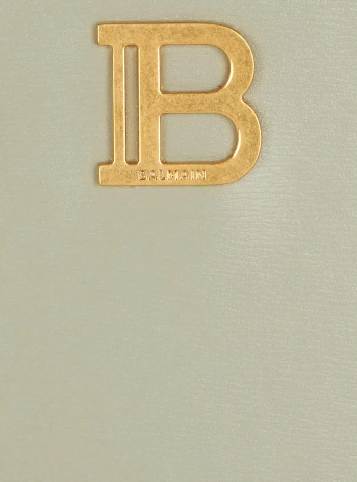 Balmain Mini Bags Women Small BBuzz Top Handle Bag In Calfskin Green