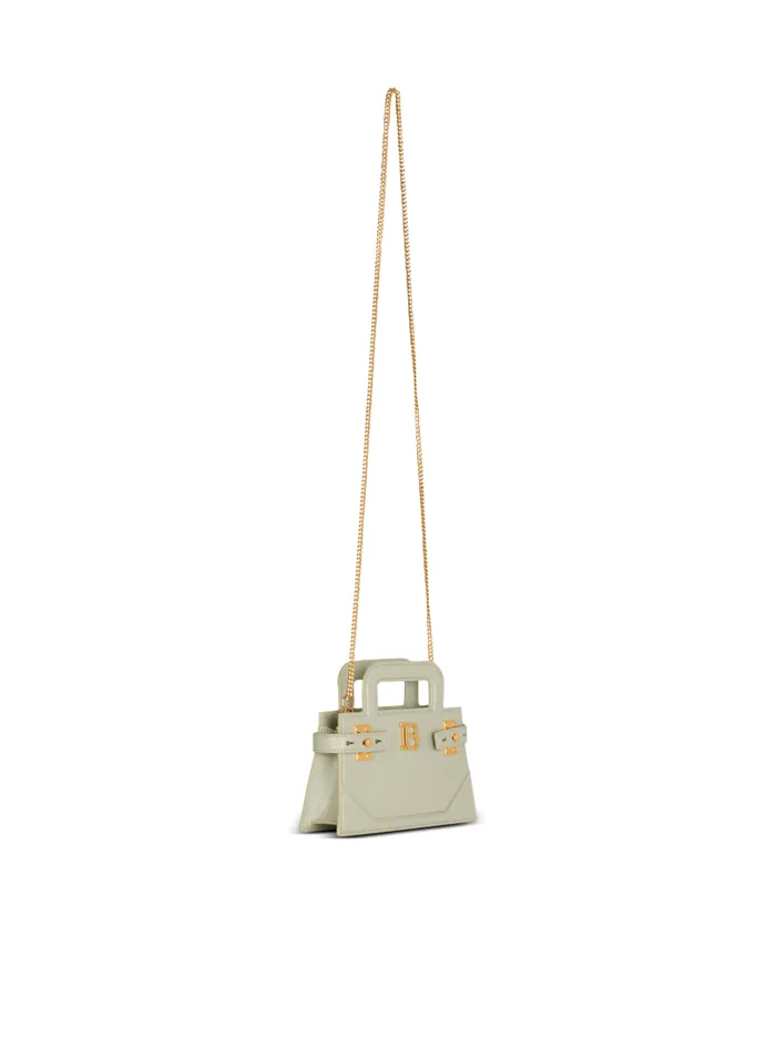Balmain Mini Bags Women Small BBuzz Top Handle Bag In Calfskin Green