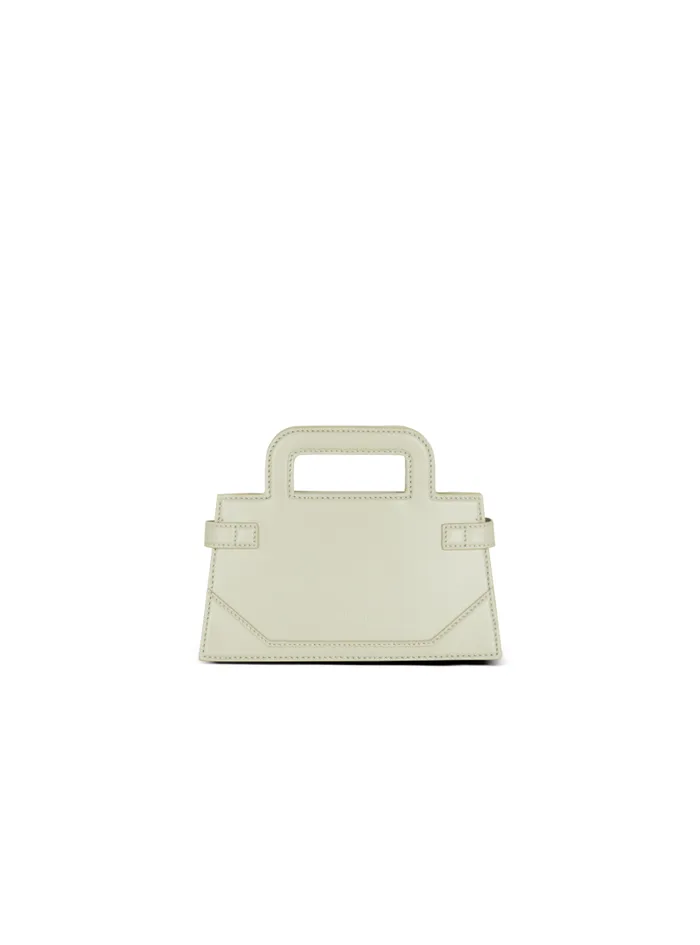 Balmain Mini Bags Women Small BBuzz Top Handle Bag In Calfskin Green