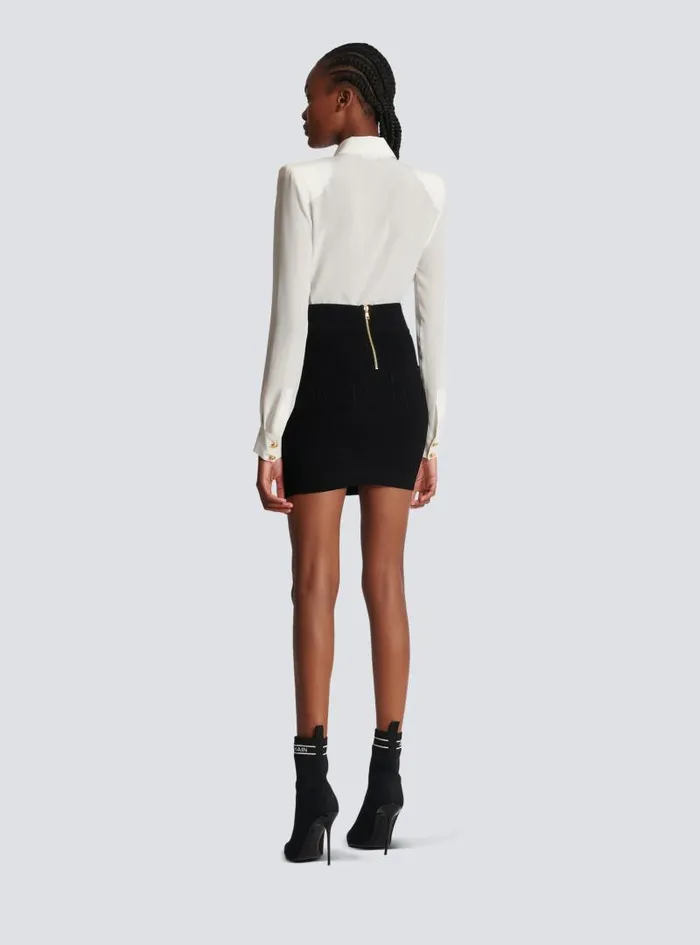 Balmain Skirts Women Short Knit Skirt Black