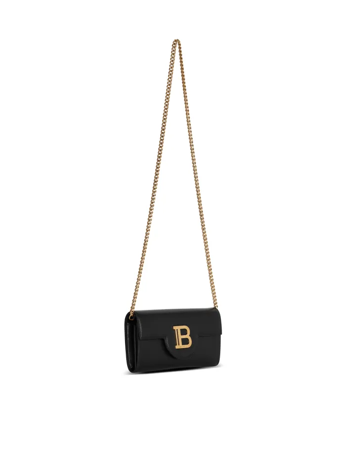 Balmain Small Leather Goods Women BBuzz Leather Wallet Black