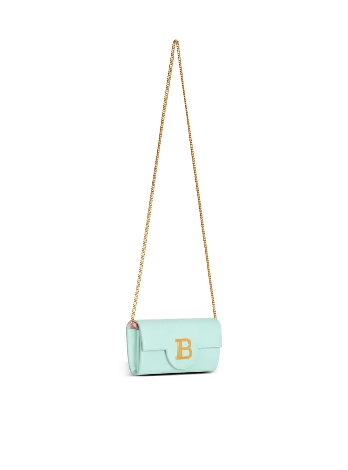 Balmain Small Leather Goods Women Calfskin BBuzz Wallet Blue