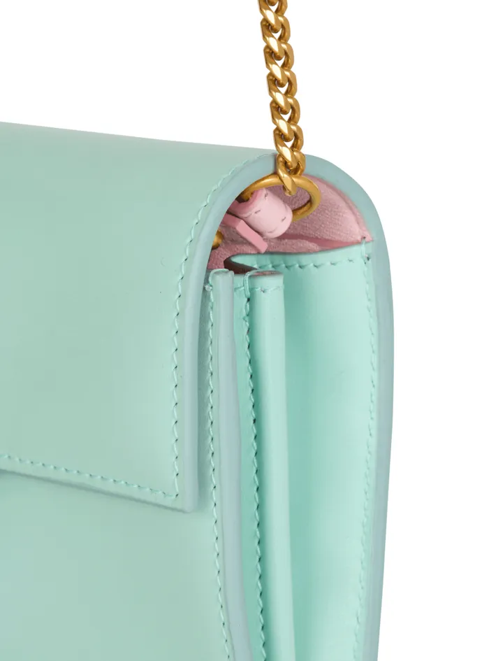 Balmain Small Leather Goods Women Calfskin BBuzz Wallet Blue