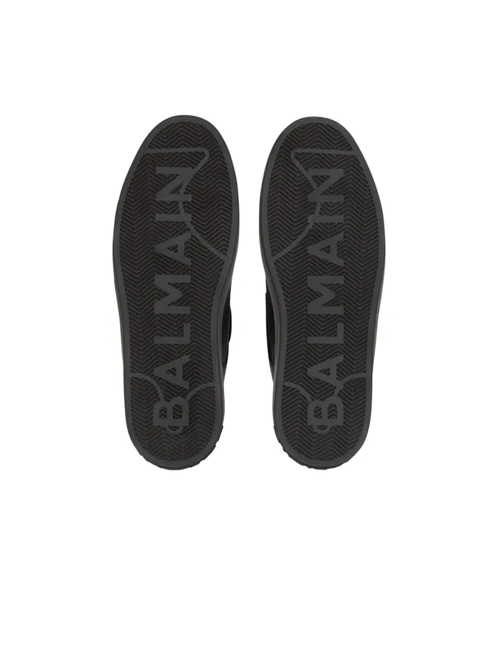 Balmain Sneakers Men BCourt Flip Trainers In Calfskin Black