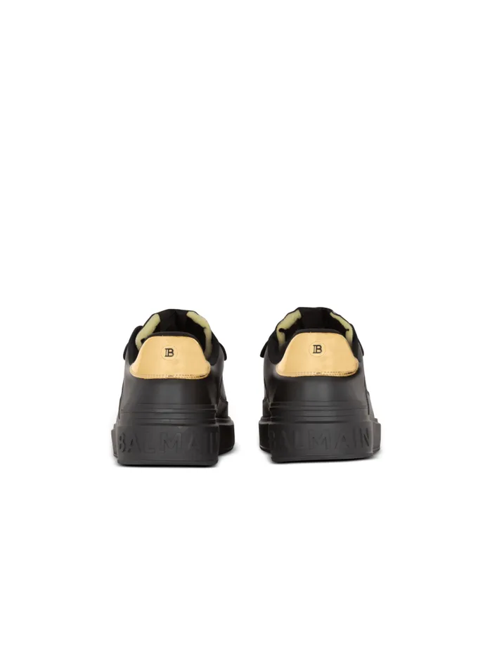 Balmain Sneakers Men BCourt Flip Trainers In Calfskin Black