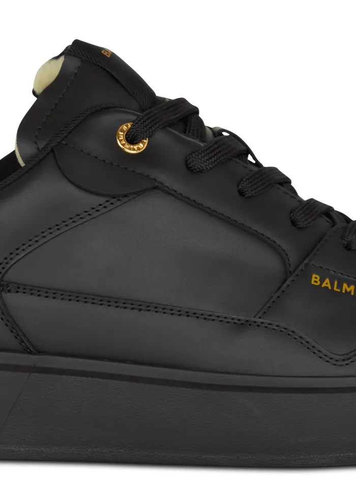 Balmain Sneakers Men BCourt Flip Trainers In Calfskin Black